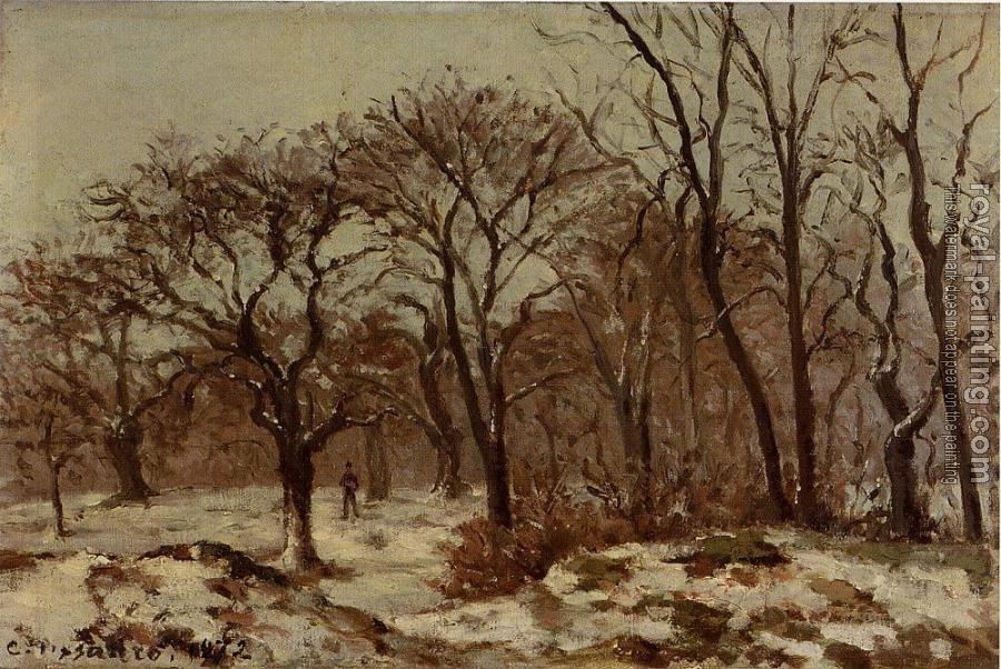 Camille Pissarro : Chestnut Orchard in Winter